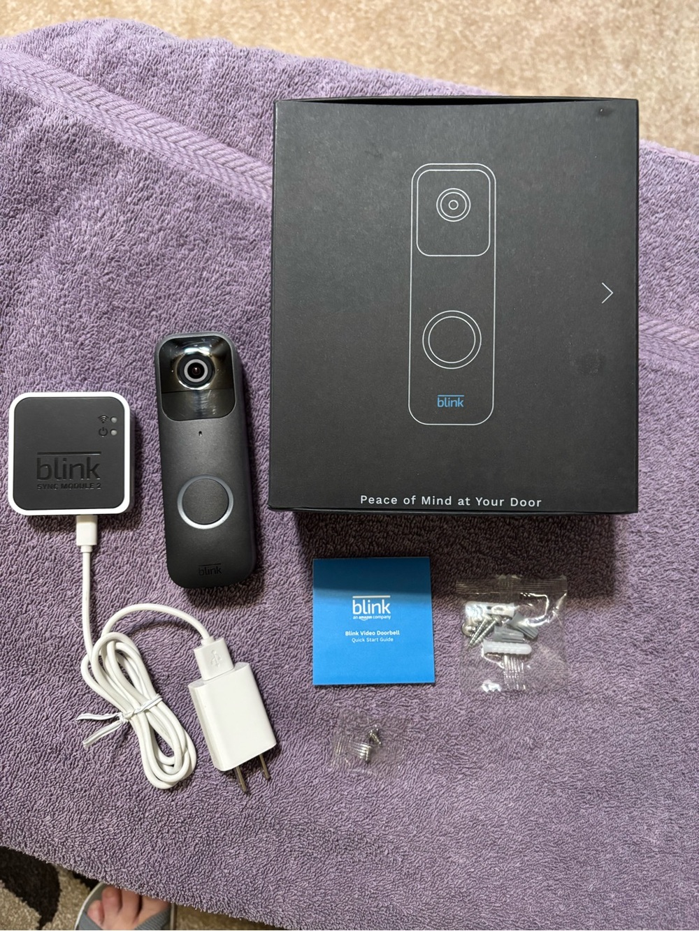 Blink Video Doorbell (Black) – Wireless HD Door Camera